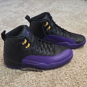 Jordan Black and Purple Sneakers